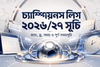 চ্যাম্পিয়নস লিগ ২০২৬২৭ সূচি ম্যাচ, ড্র, সময় ও পূর্ণ সময়সূচি