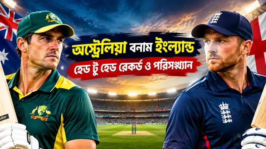 অস্ট্রেলিয়া বনাম ইংল্যান্ড — হেড টু হেড রেকর্ড ও পরিসংখ্যান