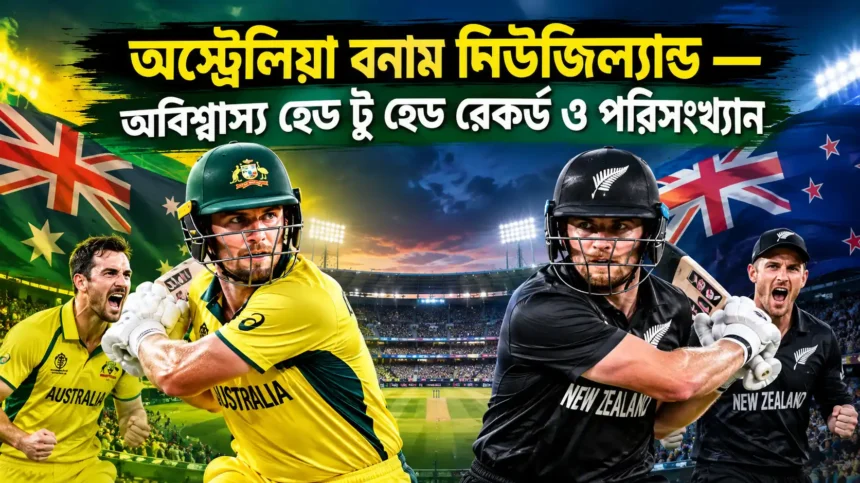 অস্ট্রেলিয়া বনাম নিউজিল্যান্ড — অবিশ্বাস্য হেড টু হেড রেকর্ড ও পরিসংখ্যান