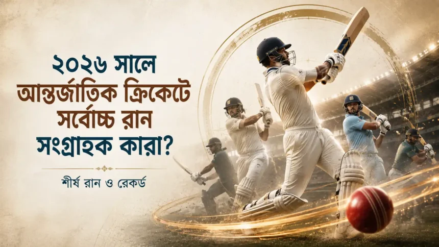 ২০২৬ সালে আন্তর্জাতিক ক্রিকেটে সর্বোচ্চ রান সংগ্রাহক কারা শীর্ষ রান ও রেকর্ড